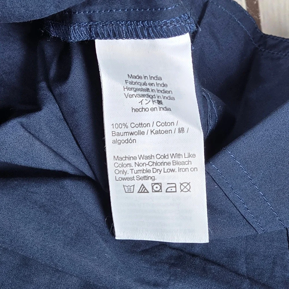 J. Crew Elena mini shirt-dress in cotton‎ poplin Navy CI853 22 NWT